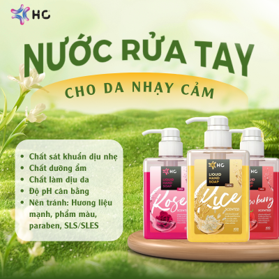 nước rửa tay cho da nhạy cảm